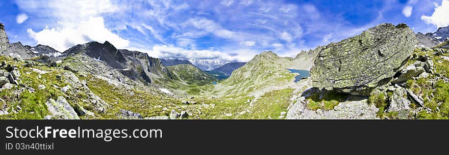 View of mountains and sky. View of mountains and sky