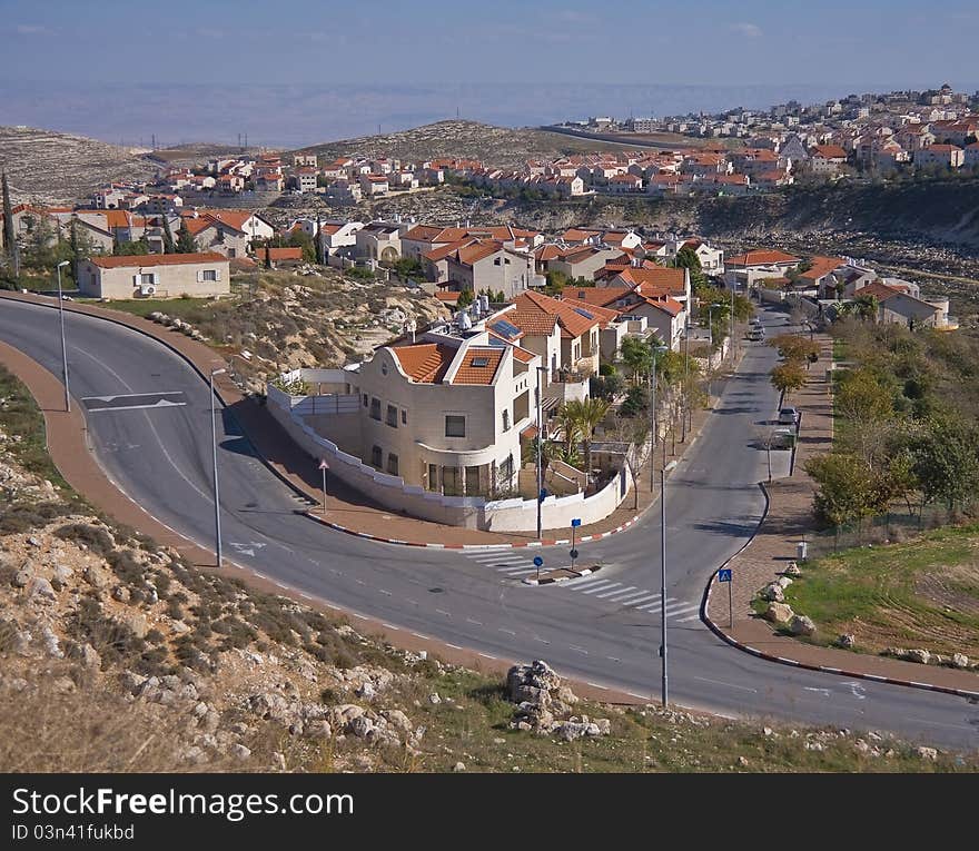 A picturesque suburbian neighbourhood of Jerusalem in Israel