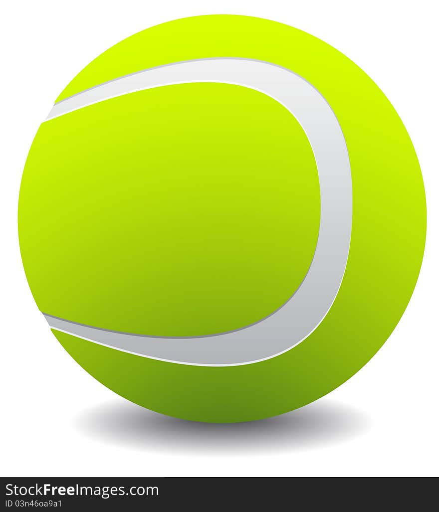 Tennis Ball on white