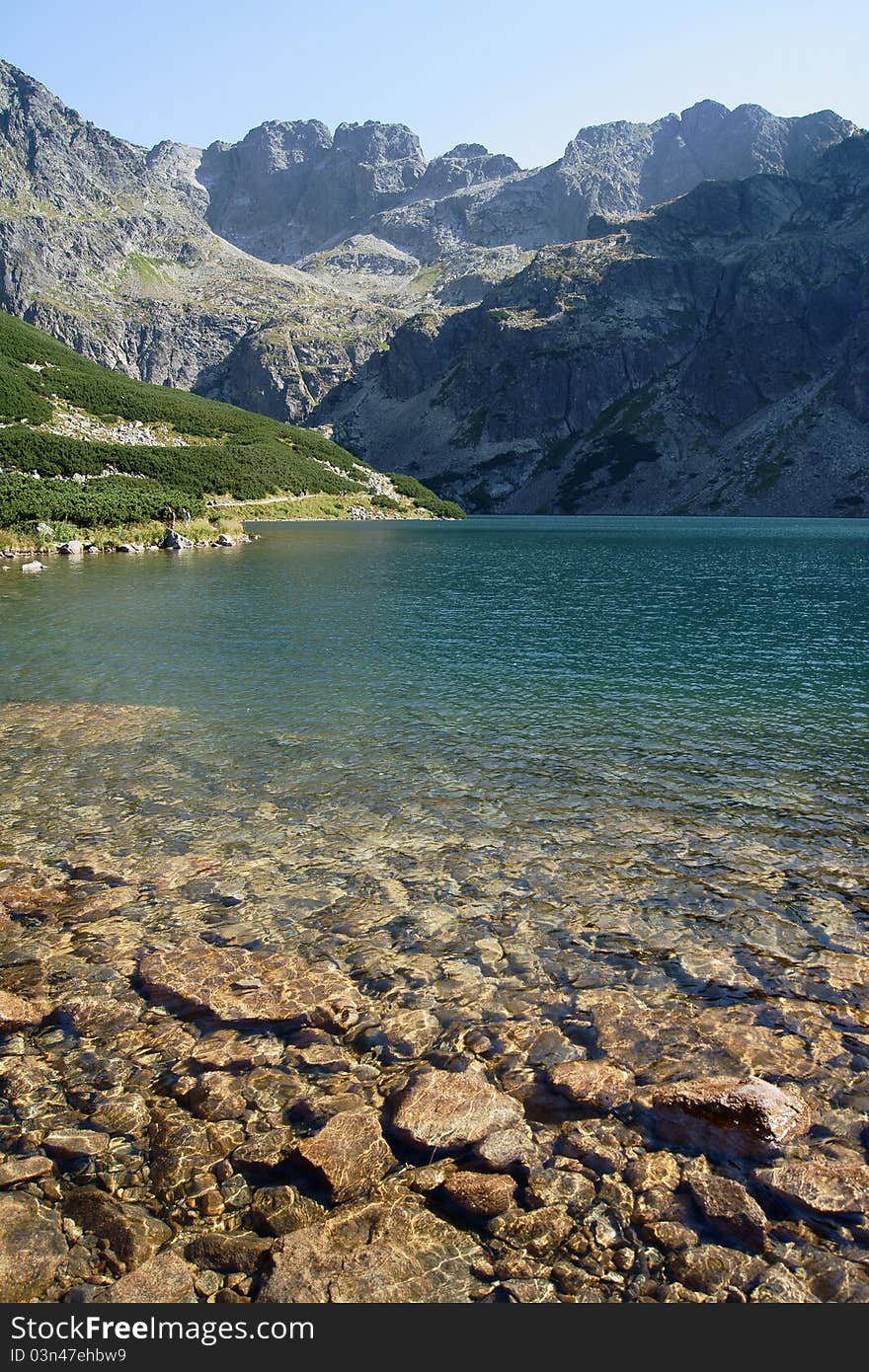 Lake and rocks