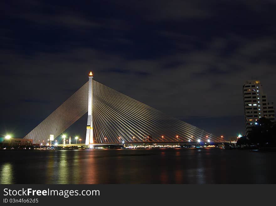 RAMA 8 bridge across Choapraya river in Bangkok, Thailand. RAMA 8 bridge across Choapraya river in Bangkok, Thailand.