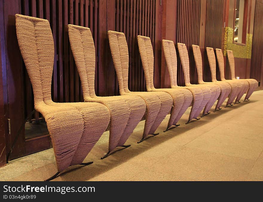 These fashion style chairs be shot in shanghai pudong , outside one restraunt, these chairs be put outside for guest sit for waiting ..