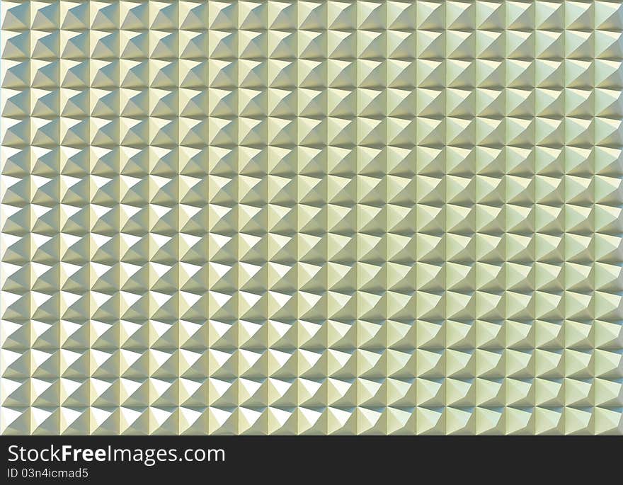 Metallic pyramids wall background