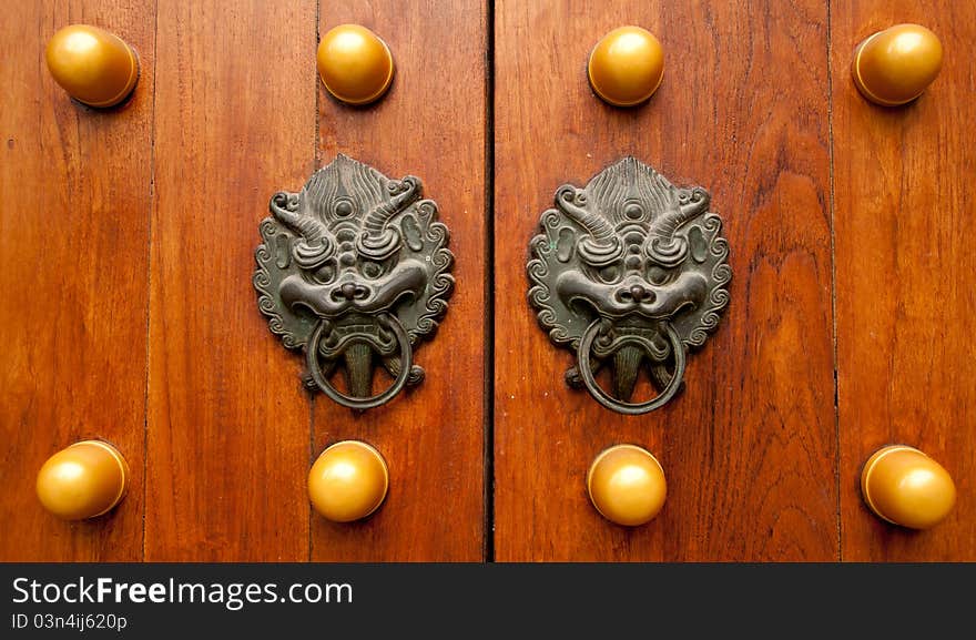 Chinese temple door