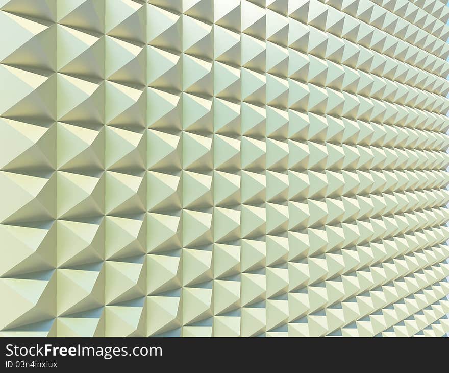 Abstract wall surface made of pyramids. Abstract wall surface made of pyramids