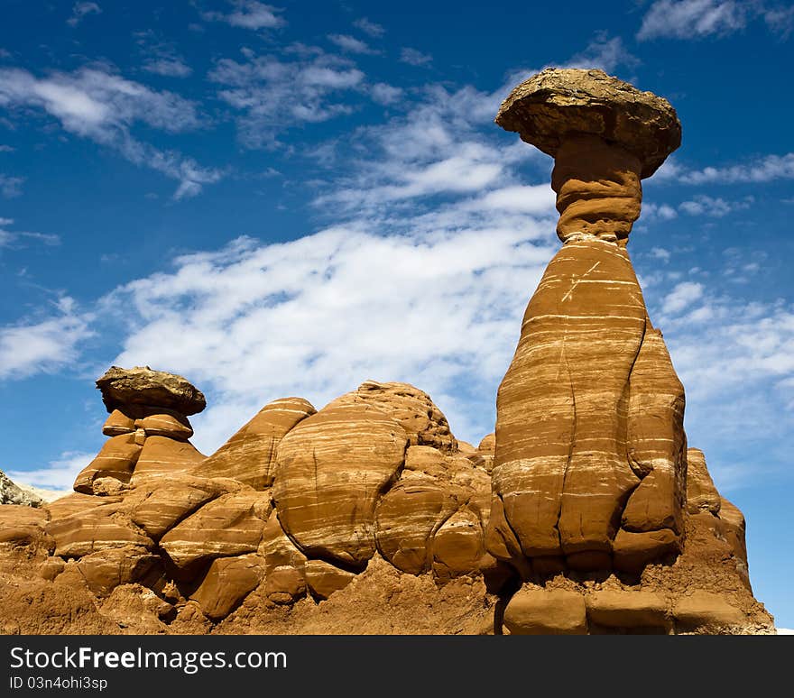 The formations of the Rim Rocks set against the sky