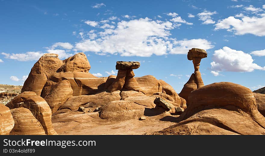 The formations of the Rim Rocks set against the sky