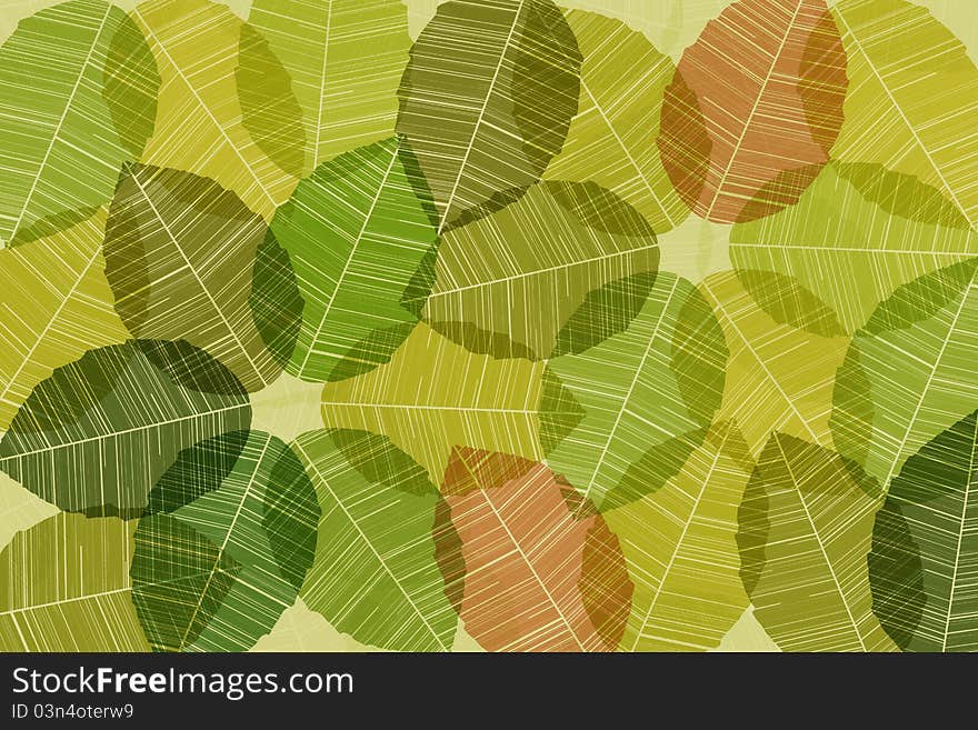 Vector background with multicolored abstract leaves. Vector background with multicolored abstract leaves