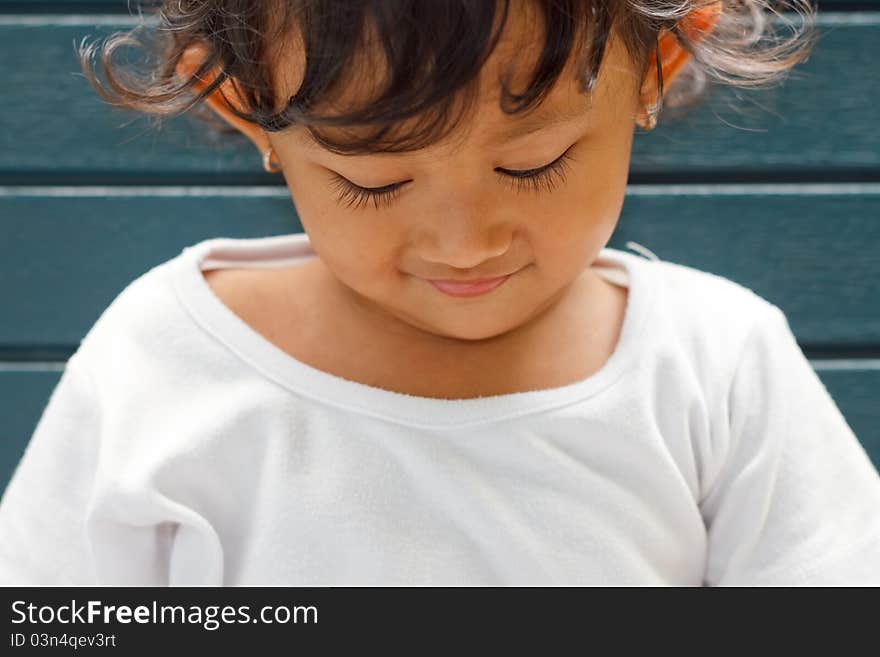 Cute Asian Little Girl Portrait