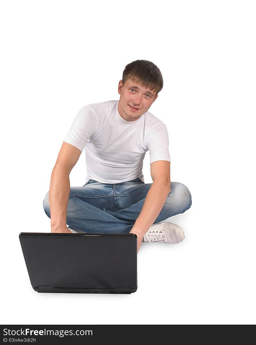 Young guy with the laptop