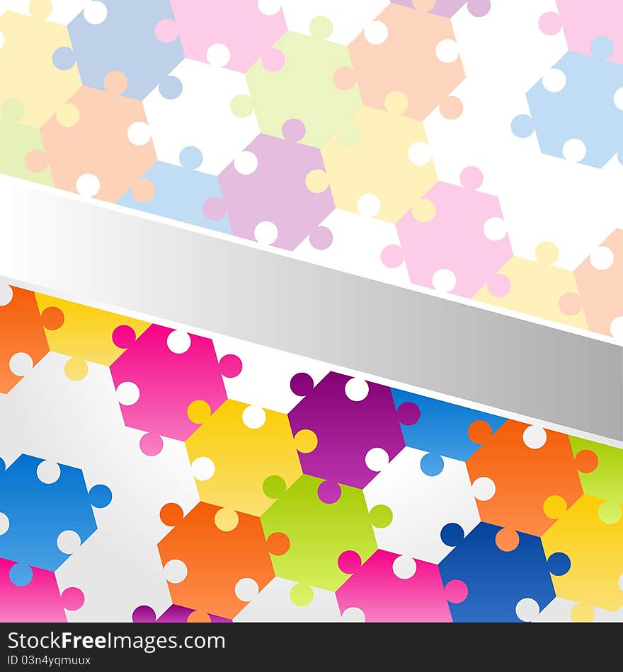 Abstract Background Vector colorful puzzle