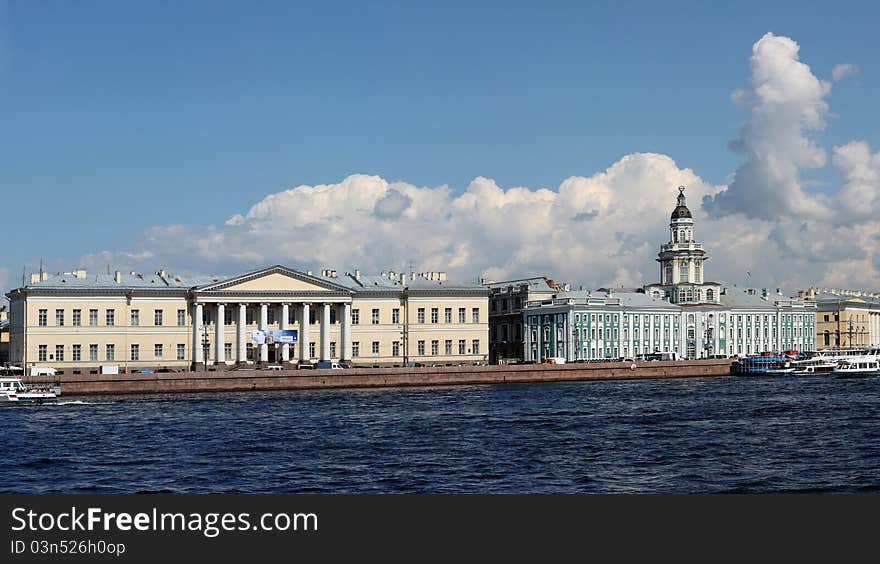 View of Universitetskaya embankment