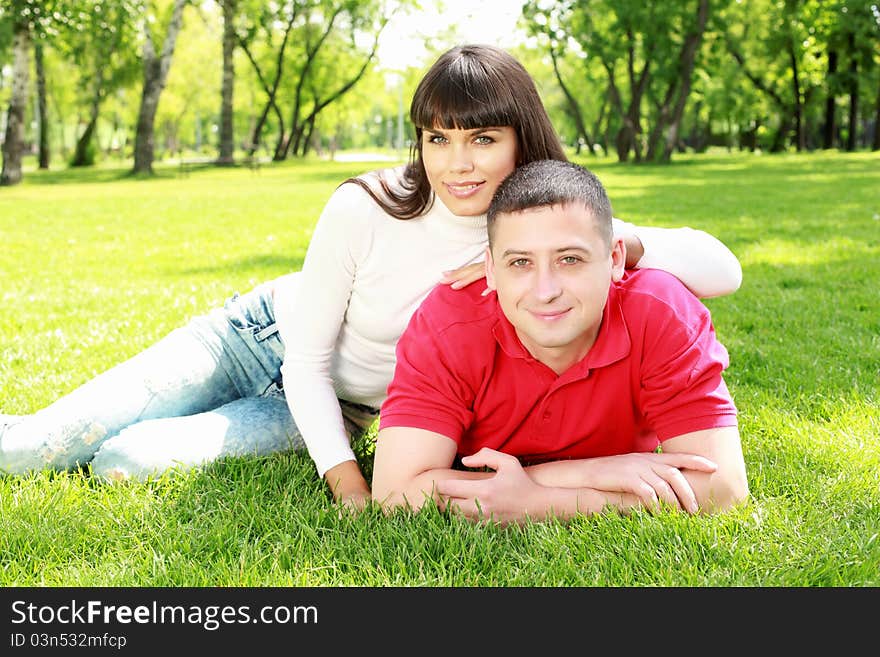 Young couple in the park