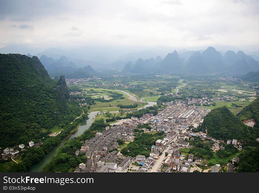 Beautiful Karst mountain landscape