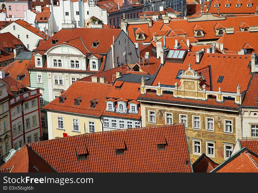 View of Prague city in Czech republic. View of Prague city in Czech republic