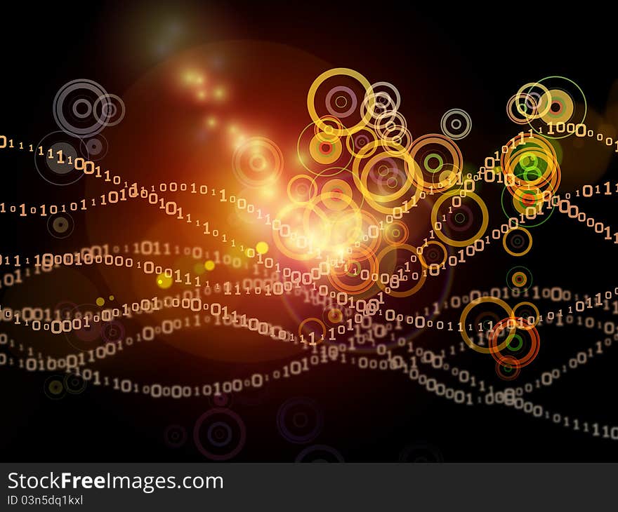 Dynamic interplay of attractive wave forms, lines and digits on the subject of modern technologies, communications, energy, motion and space. Dynamic interplay of attractive wave forms, lines and digits on the subject of modern technologies, communications, energy, motion and space