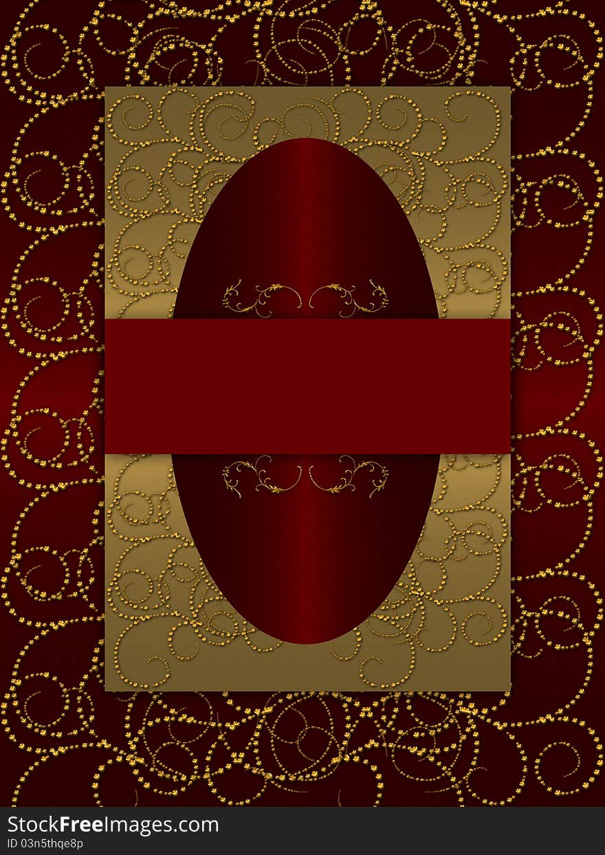 Gold with dark red vintage background