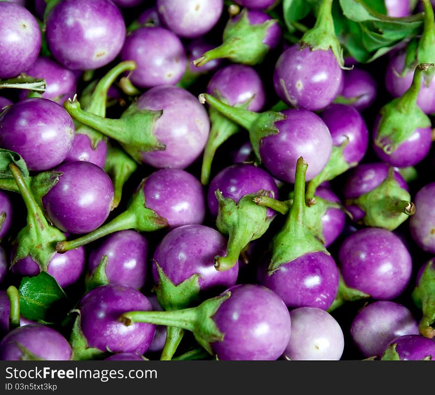 Round eggplant purple