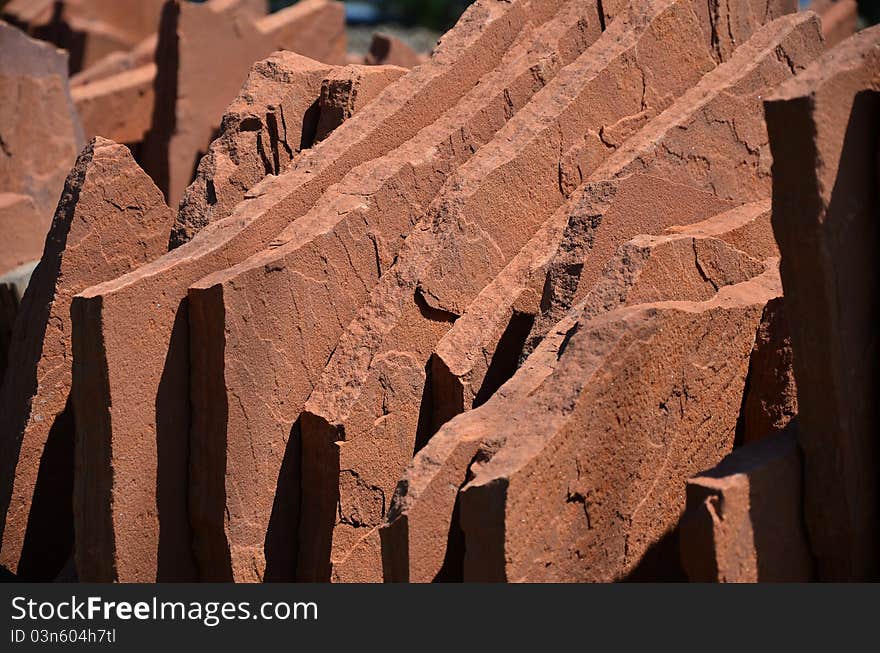 Some sandstone rocks for building. Some sandstone rocks for building