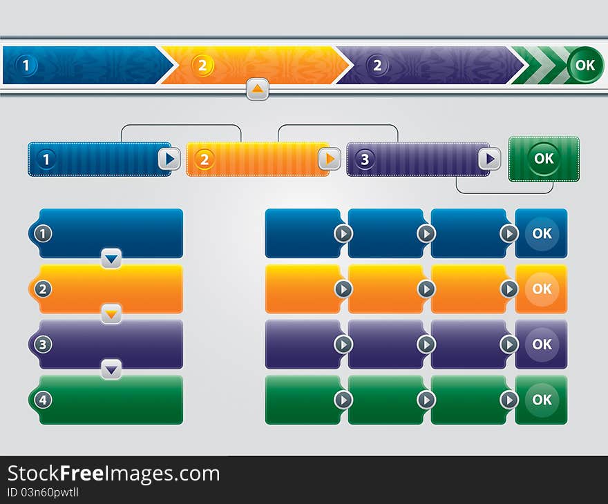 Navigation menu to the internet in vector