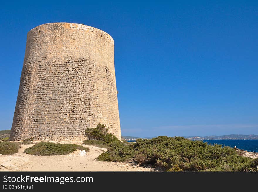 Typical tower at Ibiza (Spain)