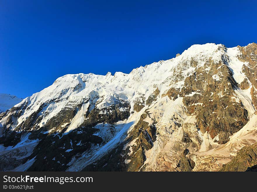 Top of High mountains, covered by snow and ice. Top of High mountains, covered by snow and ice