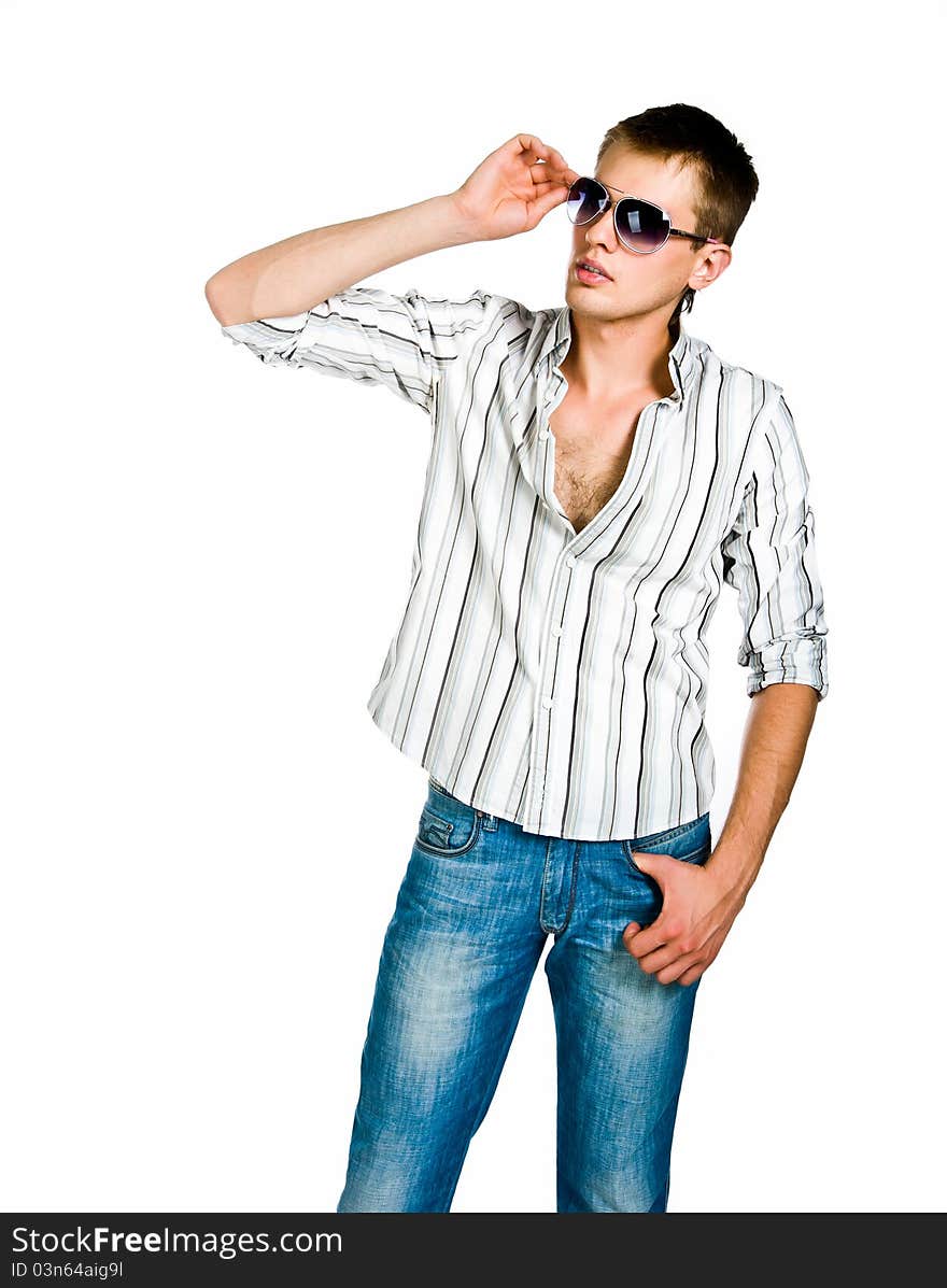 Young man in sunglasses