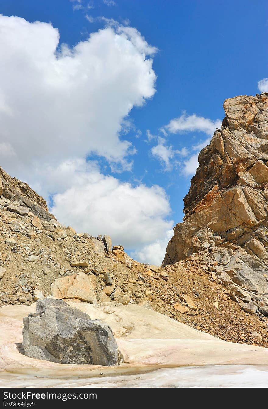 Top of High mountains, covered by snow and ice. Top of High mountains, covered by snow and ice