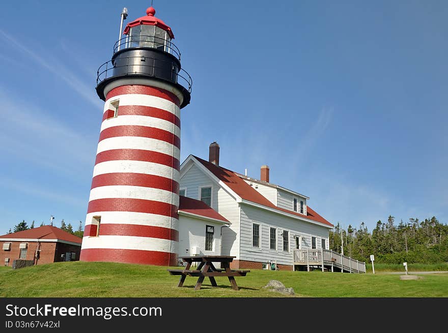 West Quoddy Head Lighthouse, Maine, USA