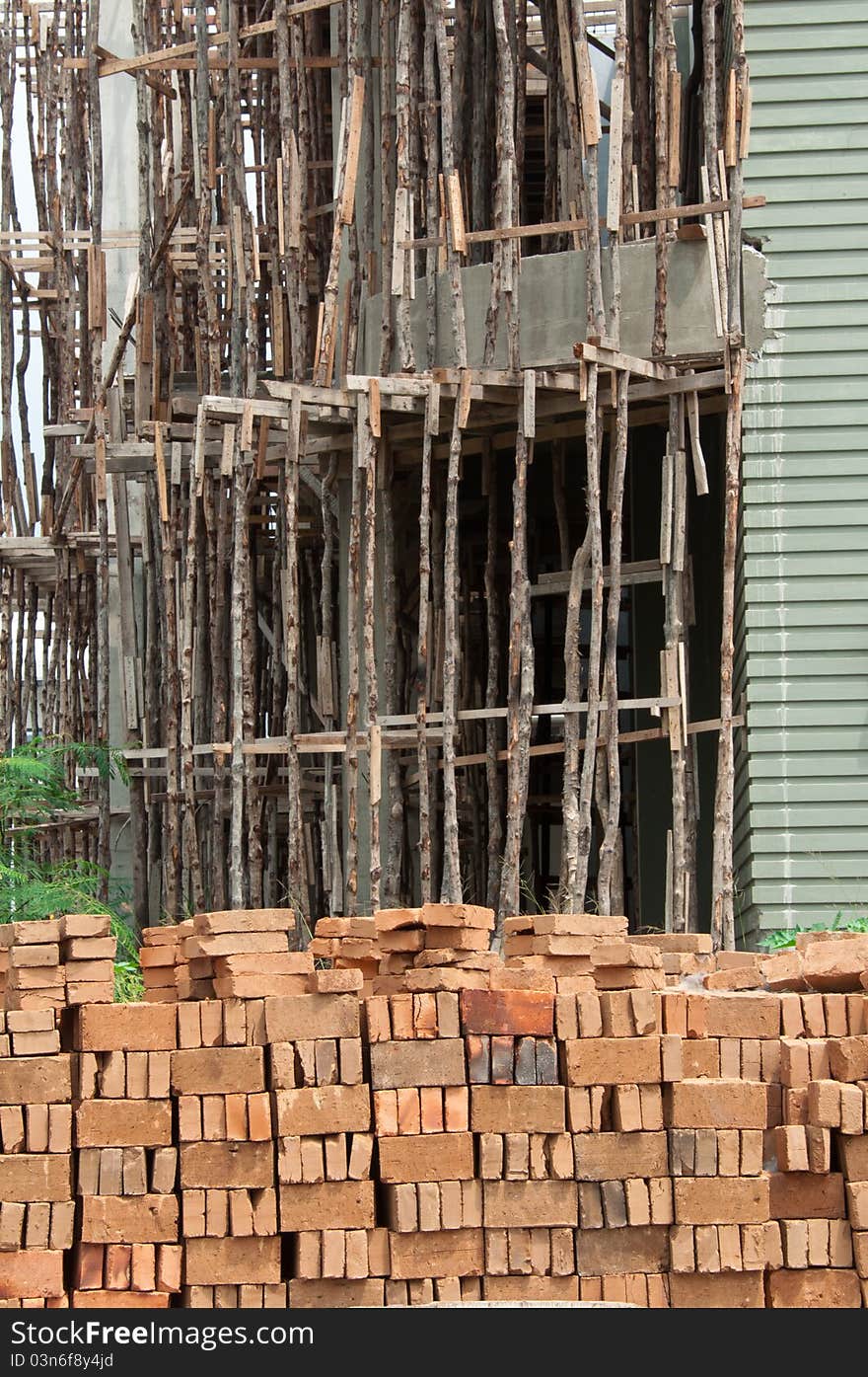 Traditional Wooden Scaffolding