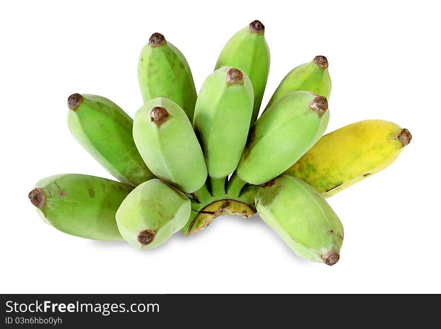 Bunch of bananas isolated on white background