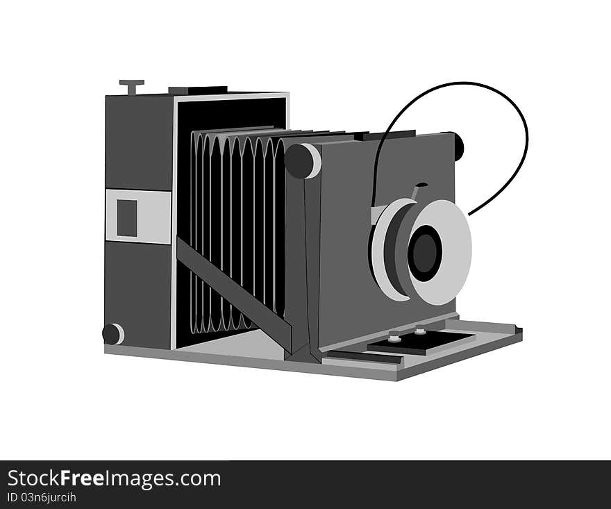 Vector isolated on white background old camera