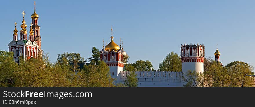 Panorama of domes of Novodevichy Convent