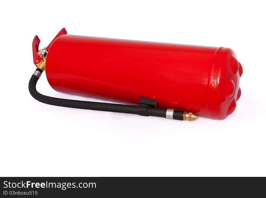 Fire extinguisher with clipping path