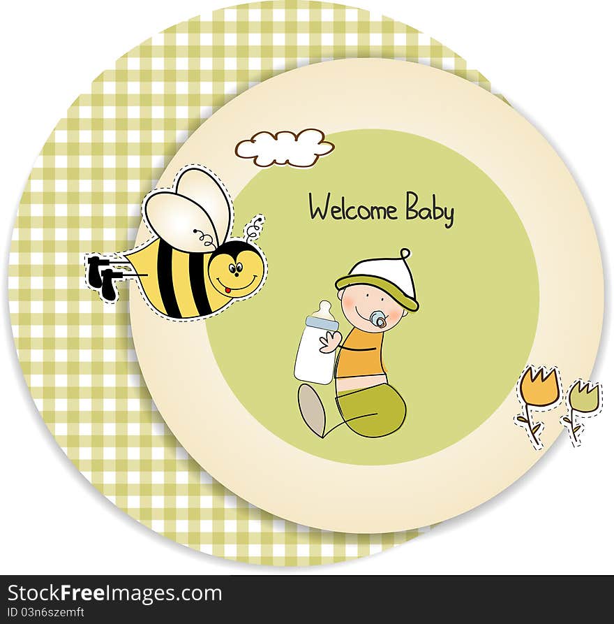 Baby arrival announcement card