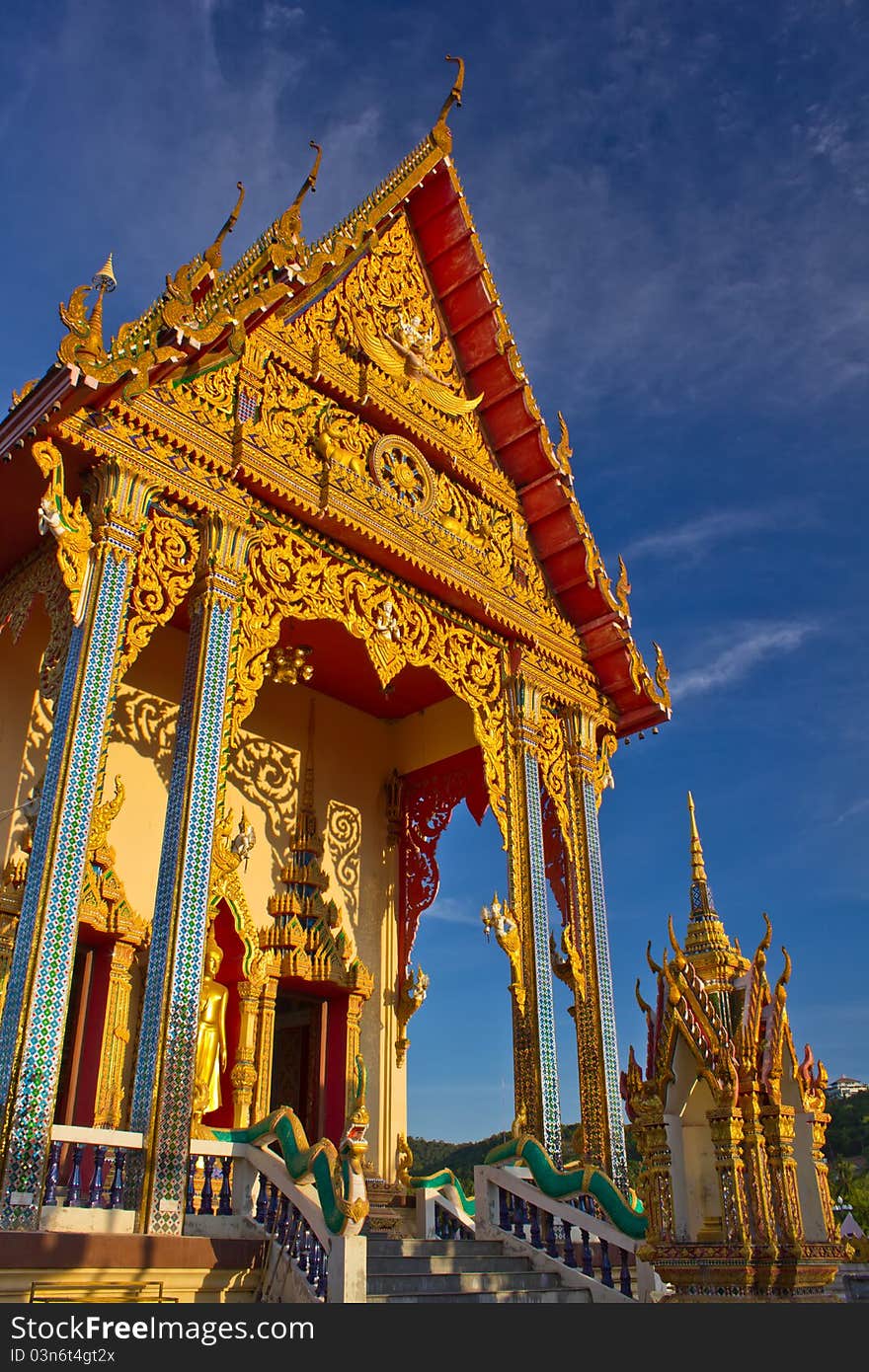 Buddhist church on koh samui