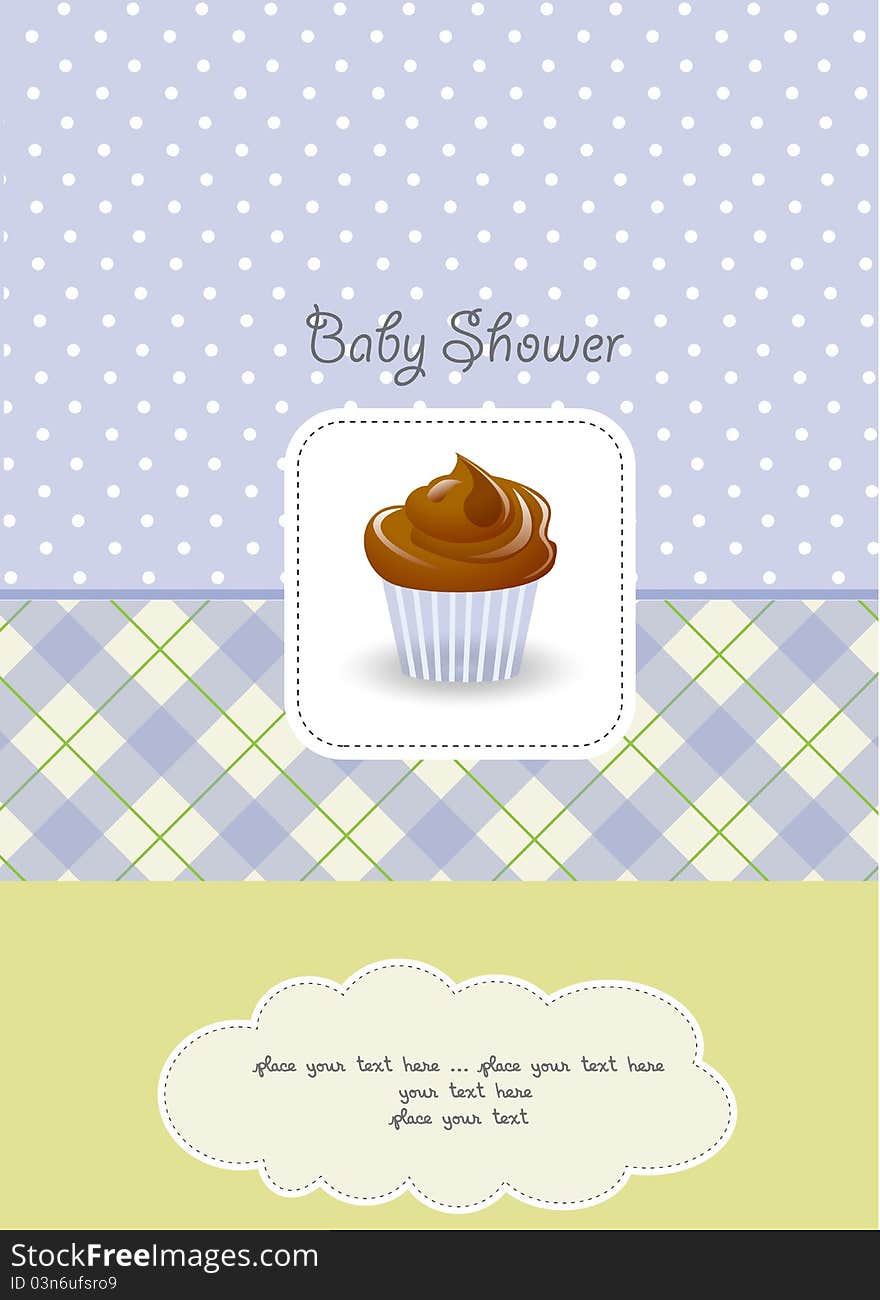 Baby boy shower card in format