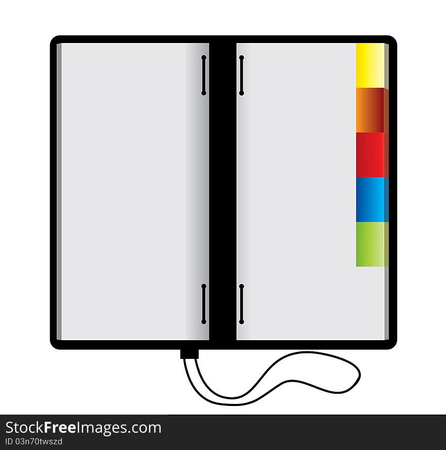 Vector isolated on white background notebook