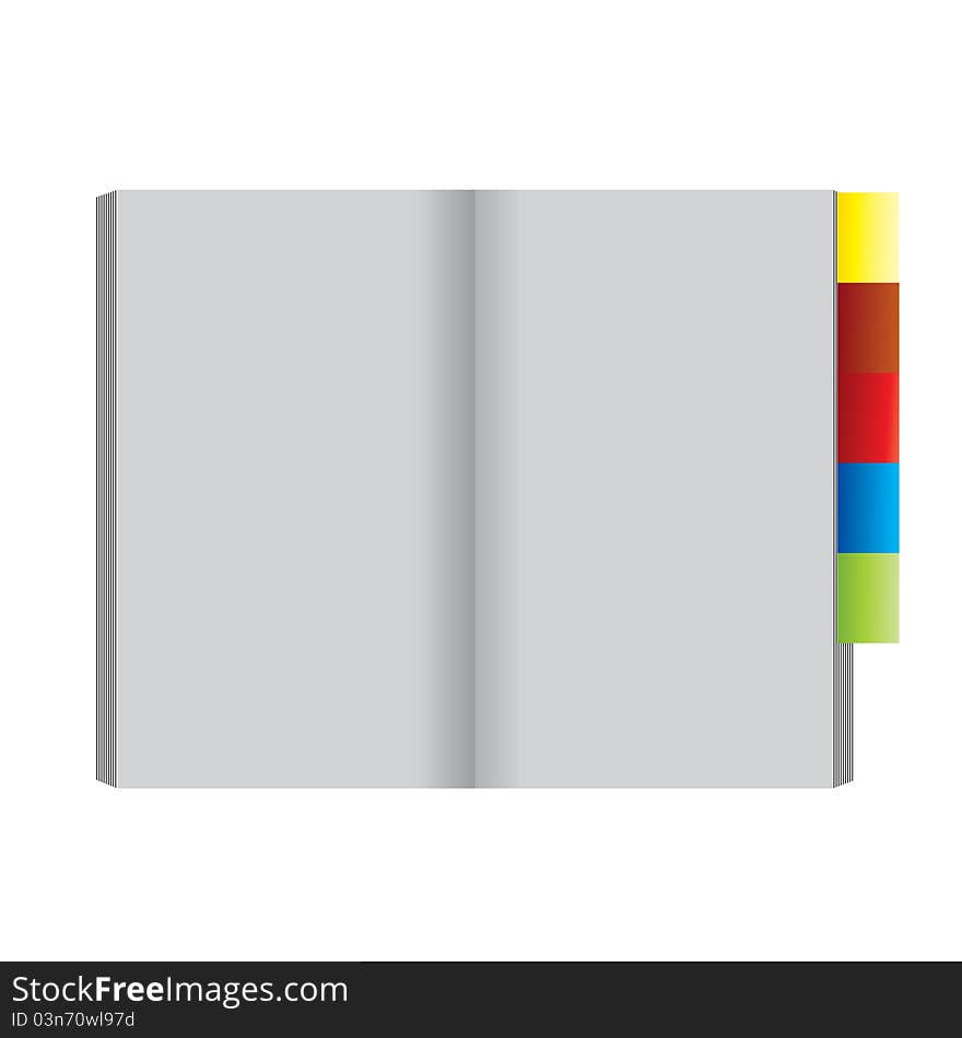 Vector isolated on white background notebook.