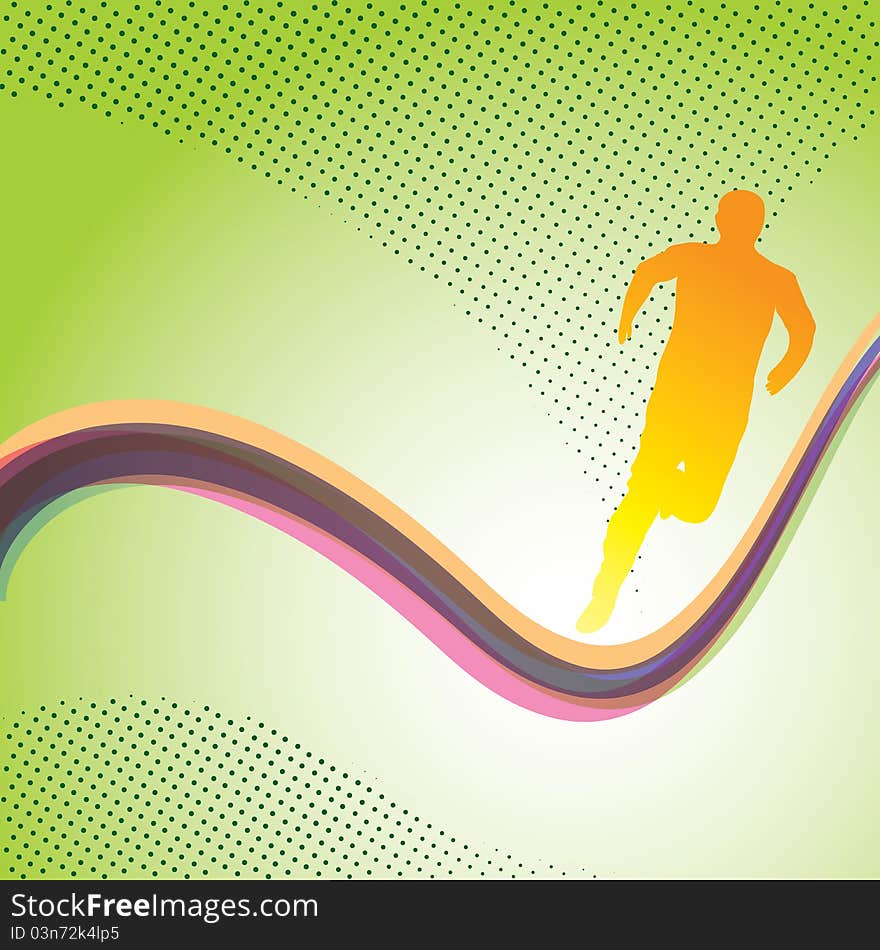 Vector design with runing man.