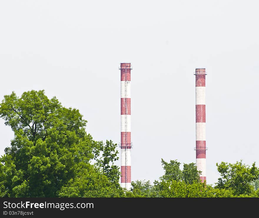 Conceptual image of industrial pollution