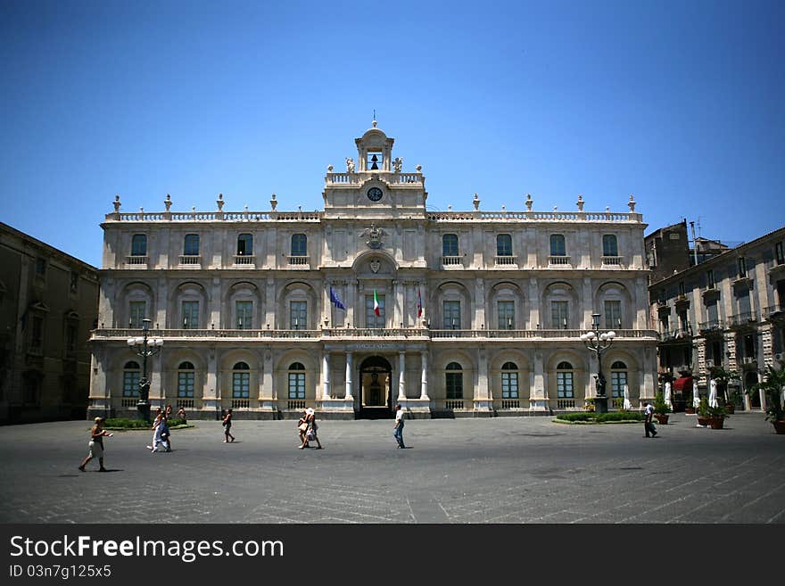 The ancient university of Catania. The ancient university of Catania