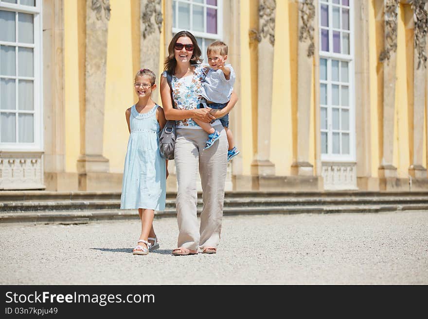 Tourists Walking In Sans Souci