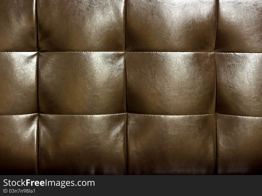 Detailed pattern of an Brown leather couch. Detailed pattern of an Brown leather couch