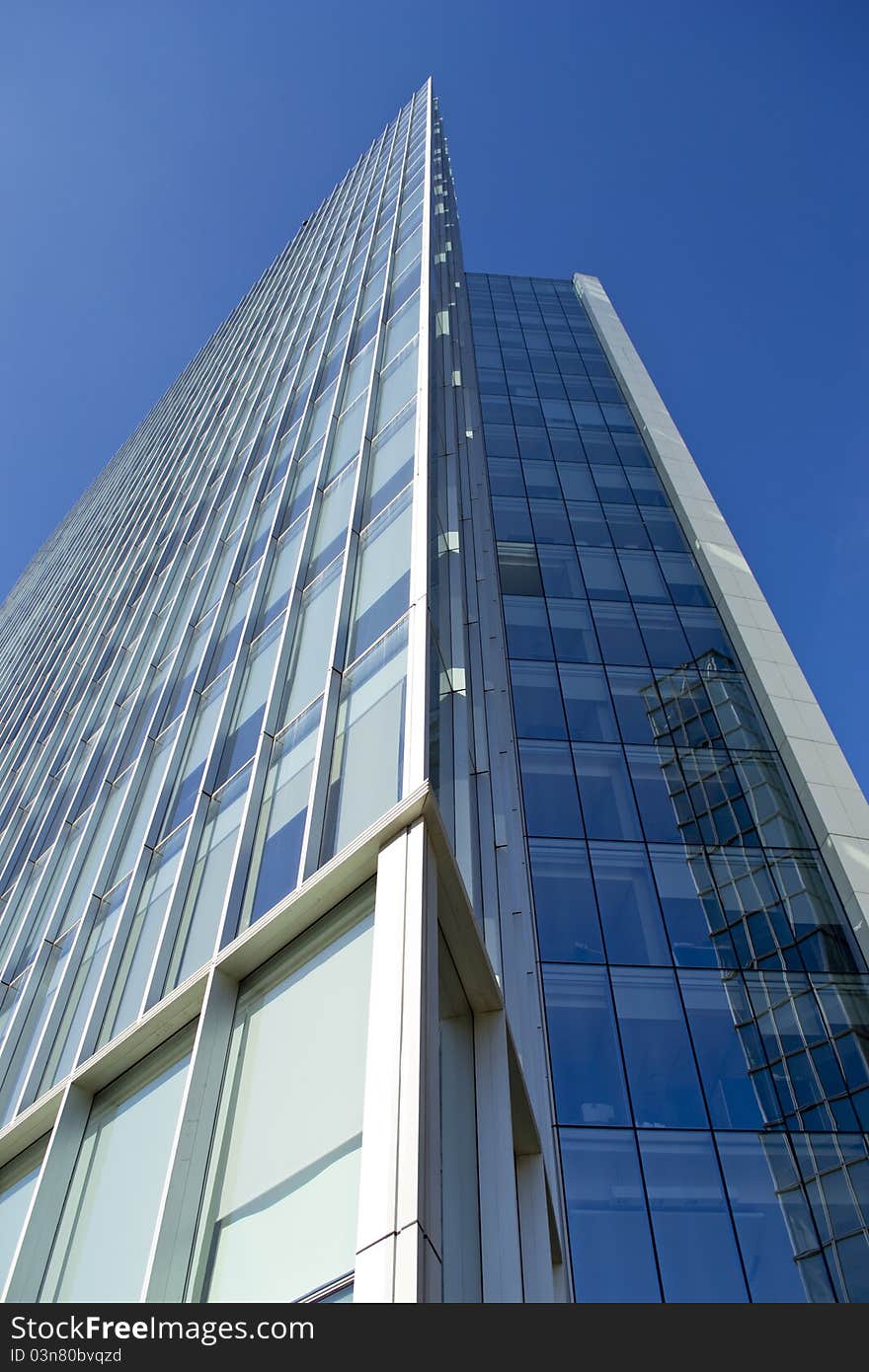 Business building, view from bottom to top.