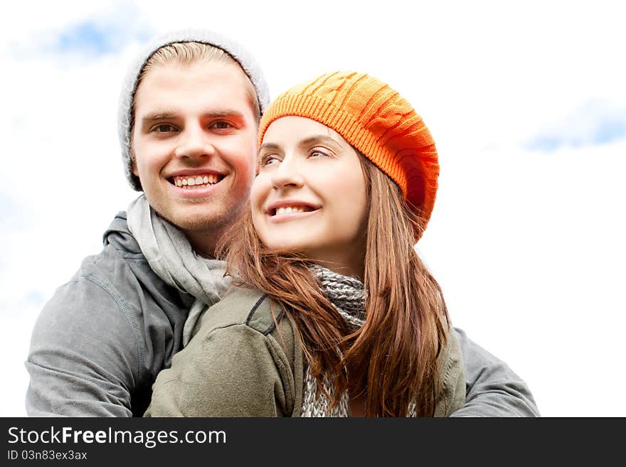 Man and woman together in the wood