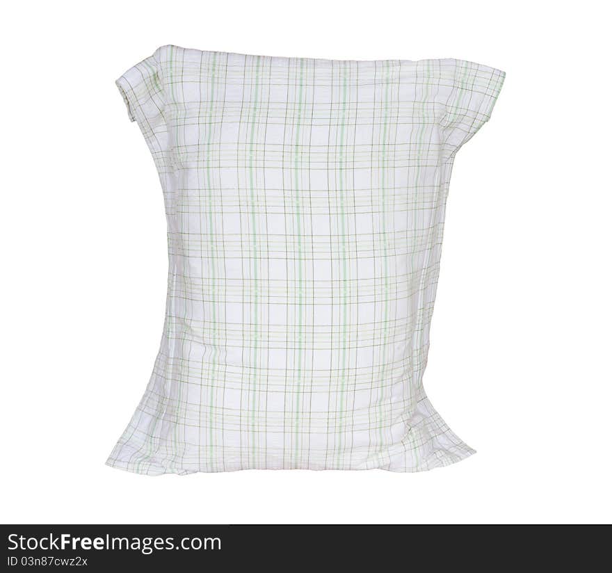 White pillow isolated on background