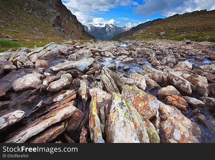 Lake and stones