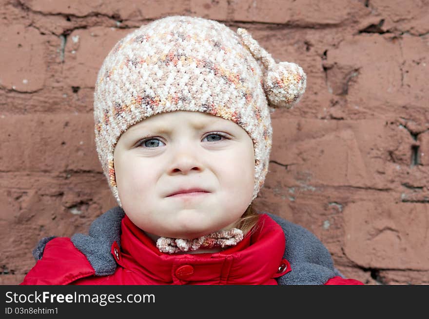 Portrait of sad unhappy child. Portrait of sad unhappy child