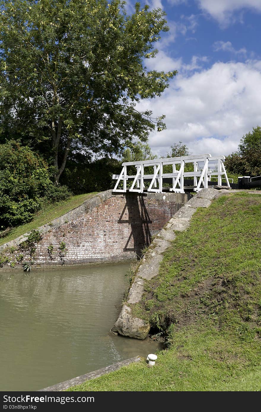 Narrow boat lock, Caen Hill, Wiltshire